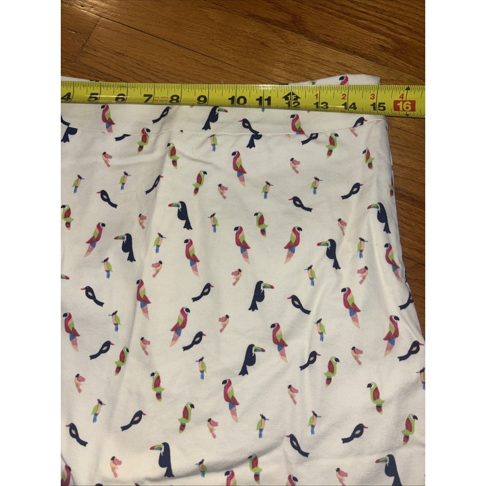 Talbots skirt cotton blend tropical bird animal scalloped 2 - Picture 7 of 7
